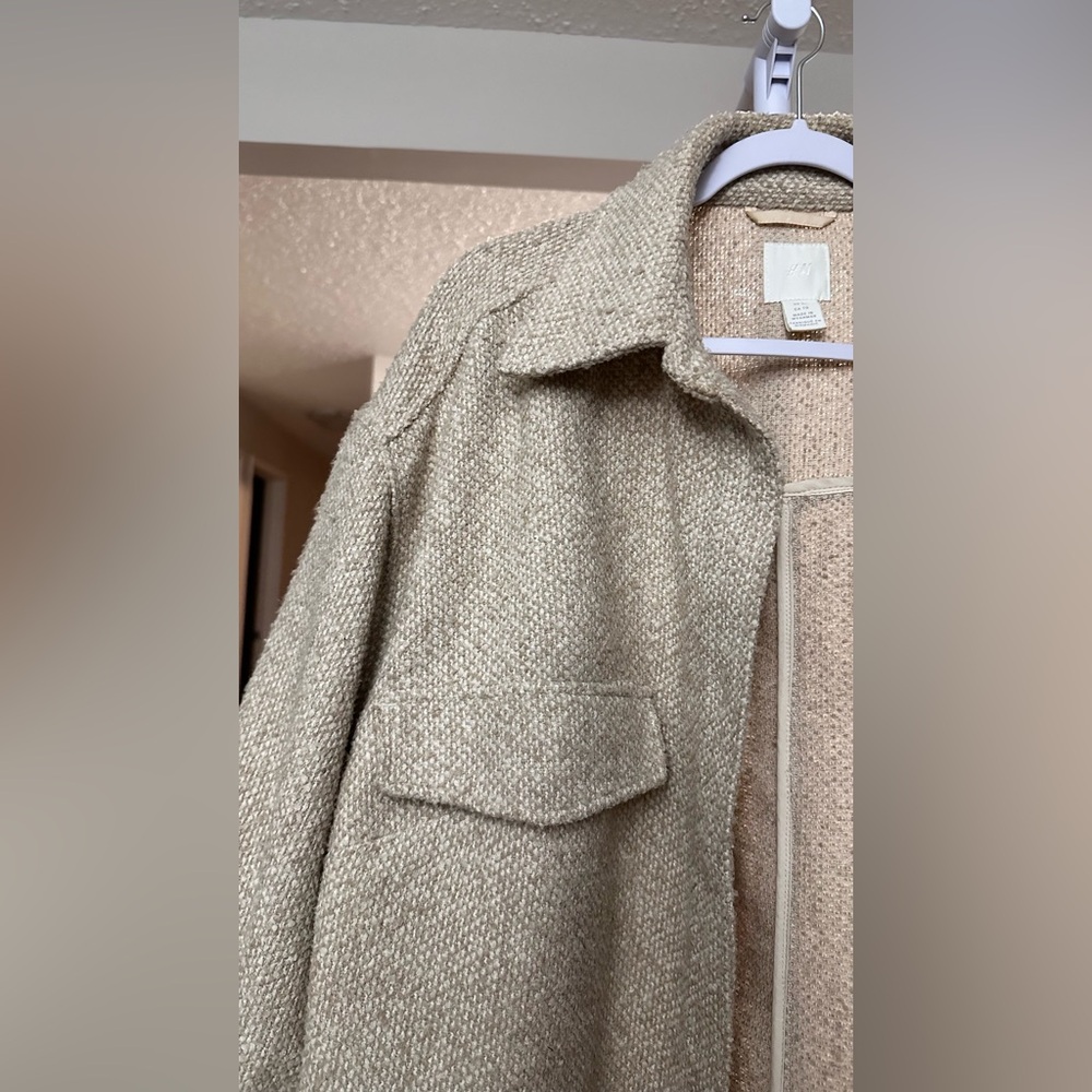 H&M Cream Textured Jacket - Picture 9 of 16